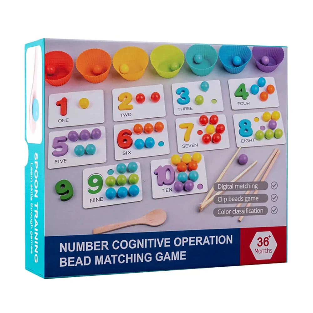 Montessori Math Beads Counting & Sorting Toy
