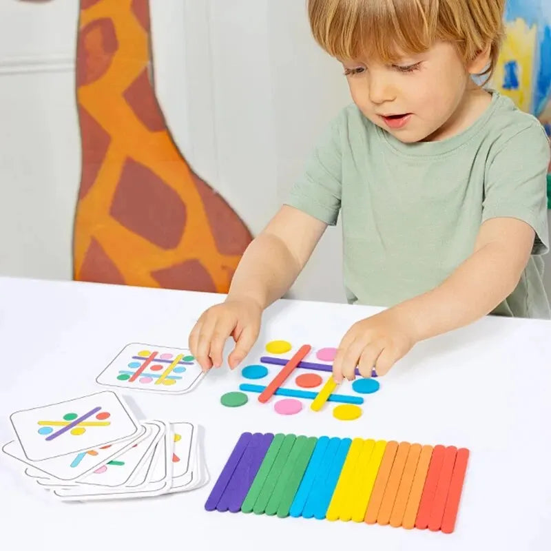 Kids Rainbow Stick Puzzle Toy