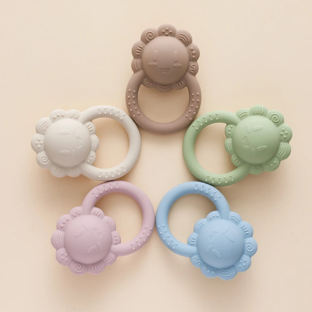 Silicone Lion Teether Rattle