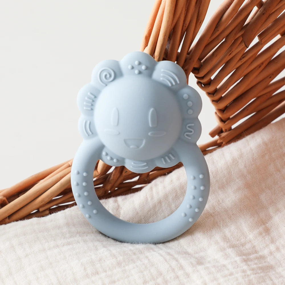Silicone Lion Teether Rattle