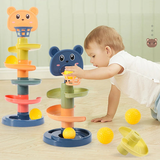 Montessori Rolling Ball Track Toy for Babies