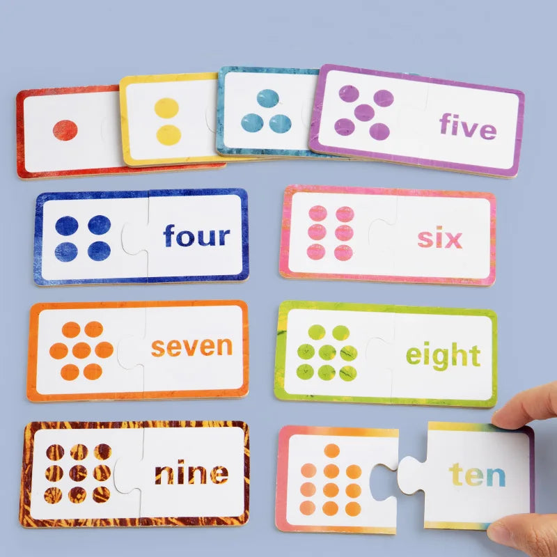 Wooden Number Matching Puzzle Toy