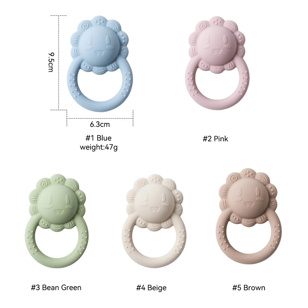 Silicone Lion Teether Rattle
