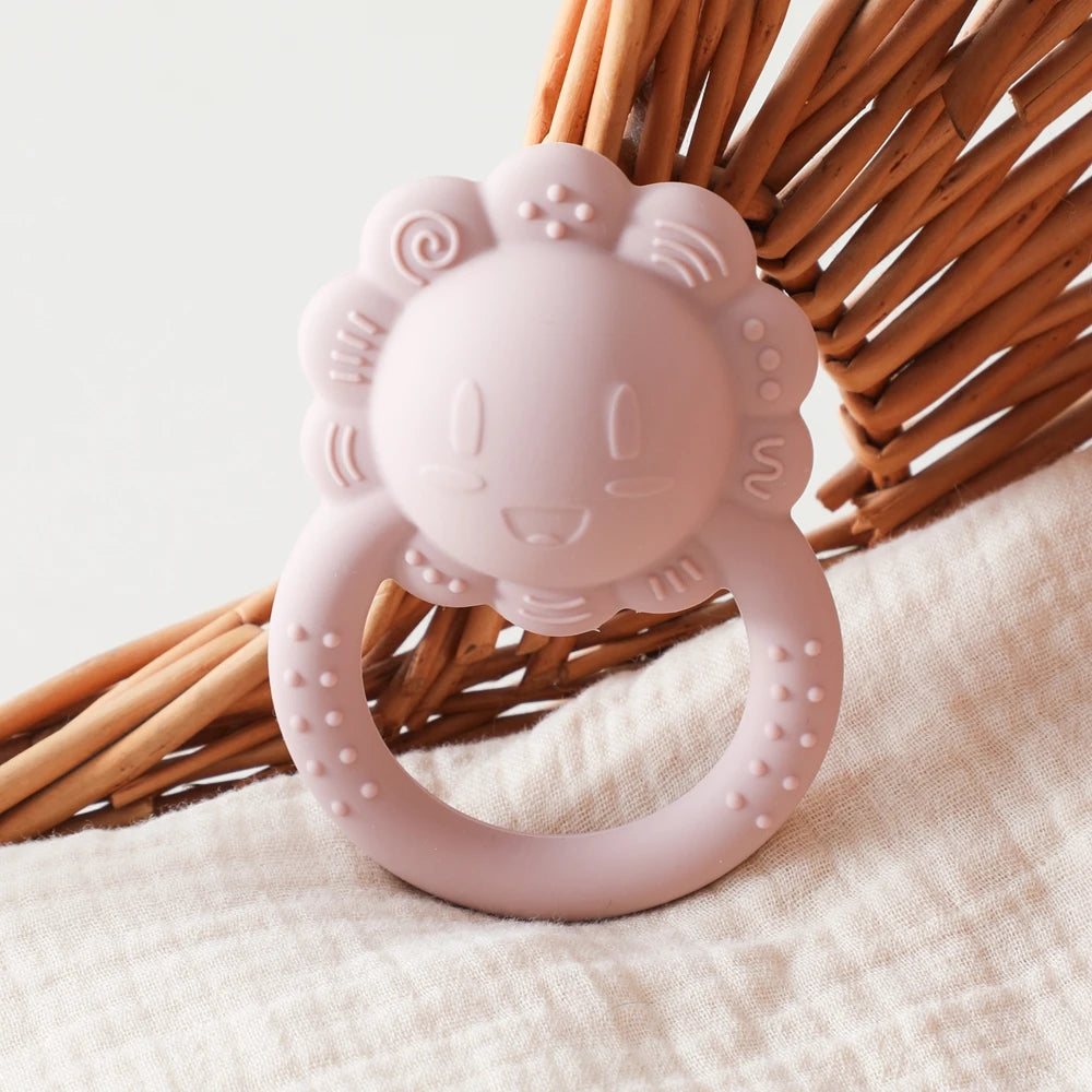 Silicone Lion Teether Rattle