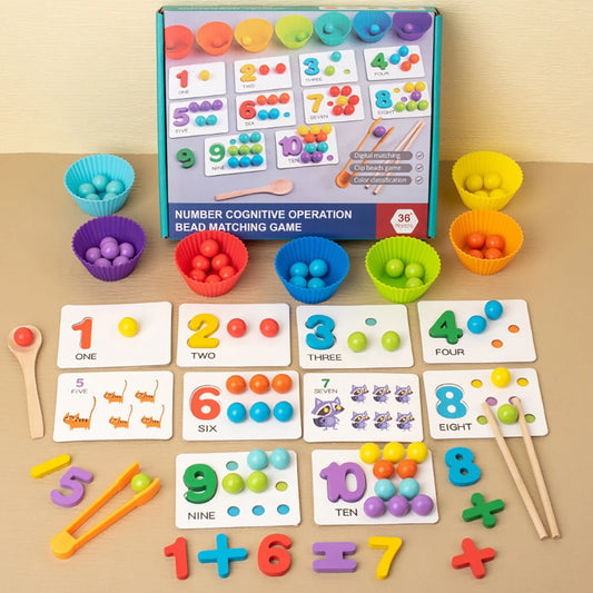 Montessori Math Beads Counting & Sorting Toy