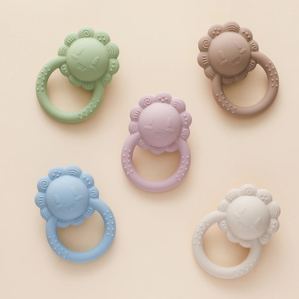 Silicone Lion Teether Rattle